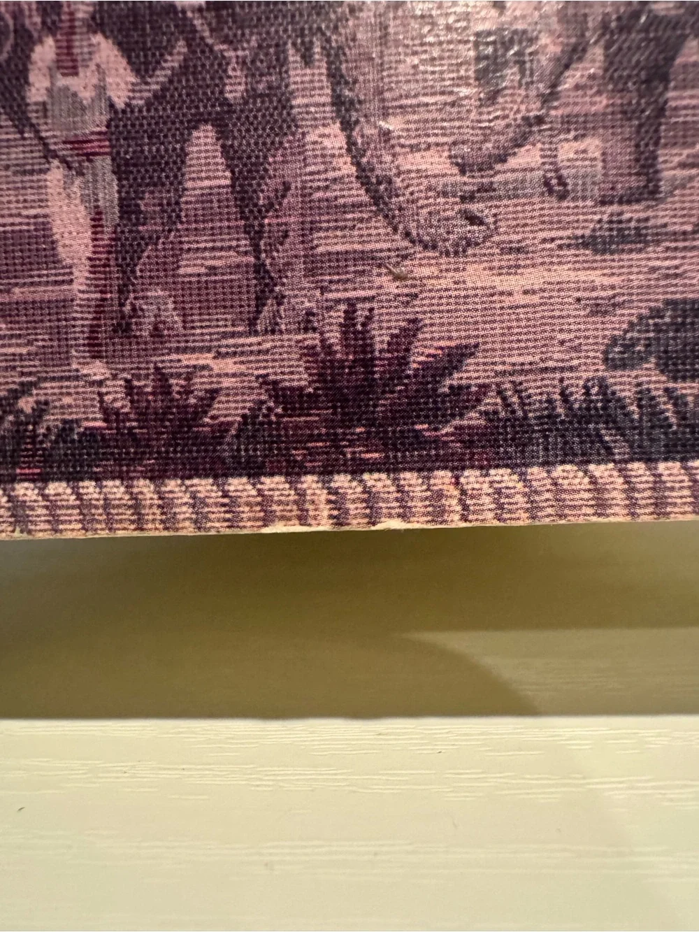 Decorative Purple Patterned Storage Box with Ring Handle